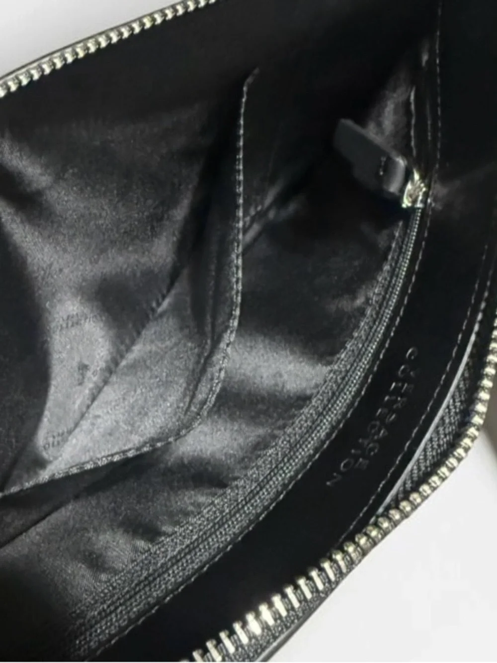 Versace Black La Greca Embossed Leather Wristlet Clutch